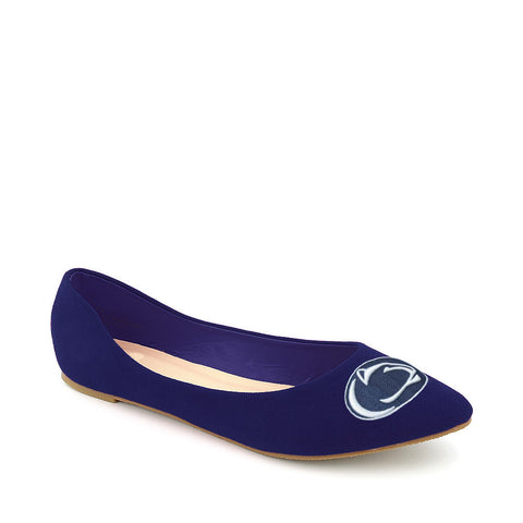 Penn State Nittany Lions Pointed Toe Suede Ballet Flats