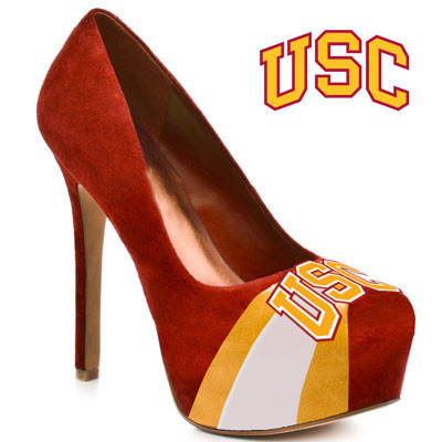 HERSTAR™ Women's USC Trojans High Heel Microsuede Pumps
